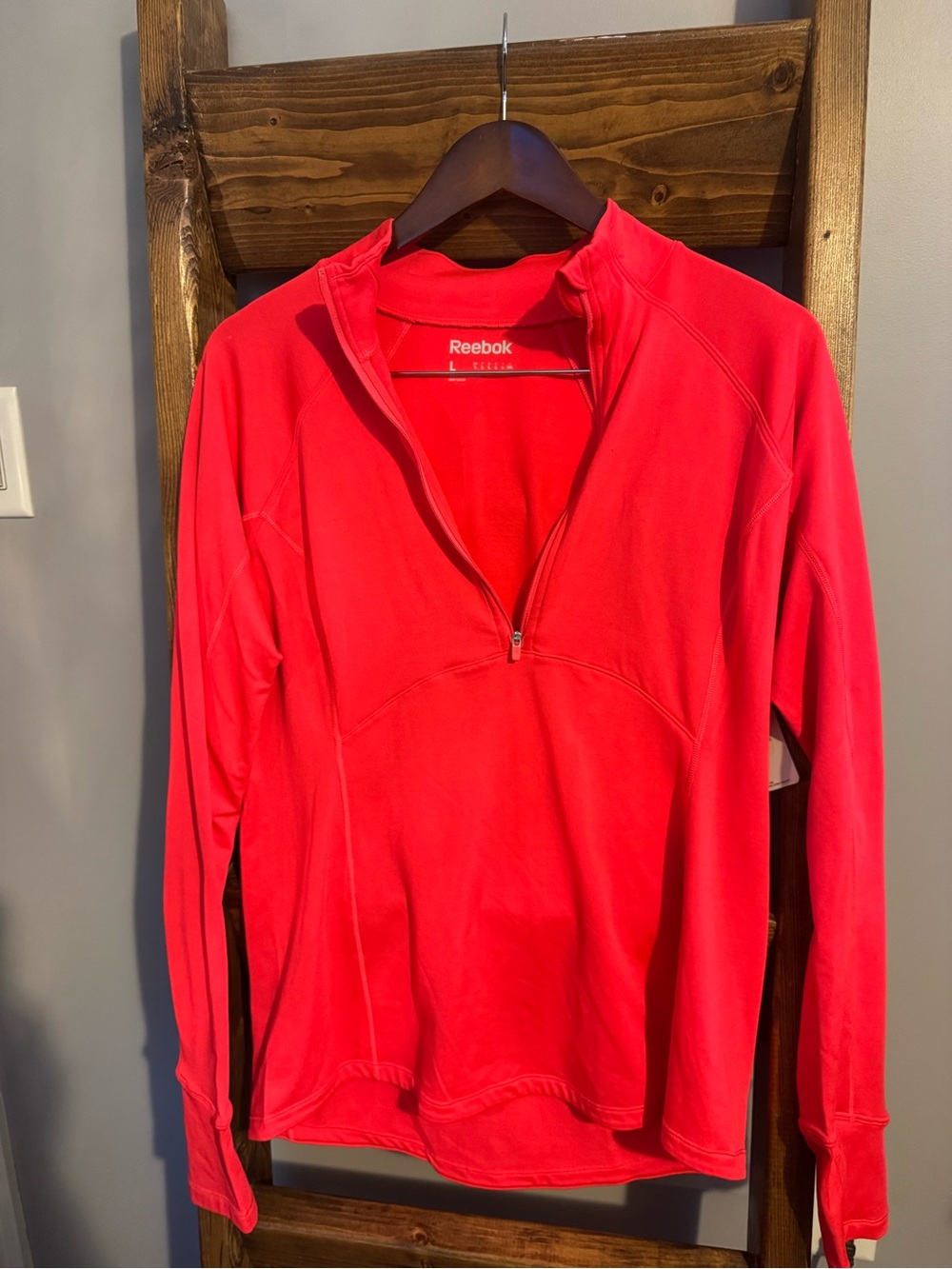 Reebok Women's Neon 🍒 Half-Zip Turtleneck Pullover